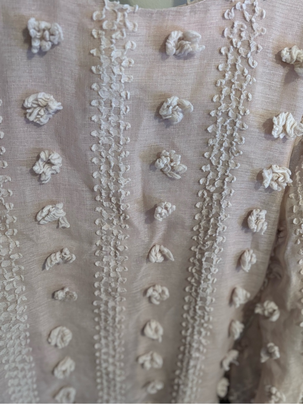 Bohme Pom-Pom Textured Long-Sleeve Blouse Boho Feminine - Picture 4 of 8